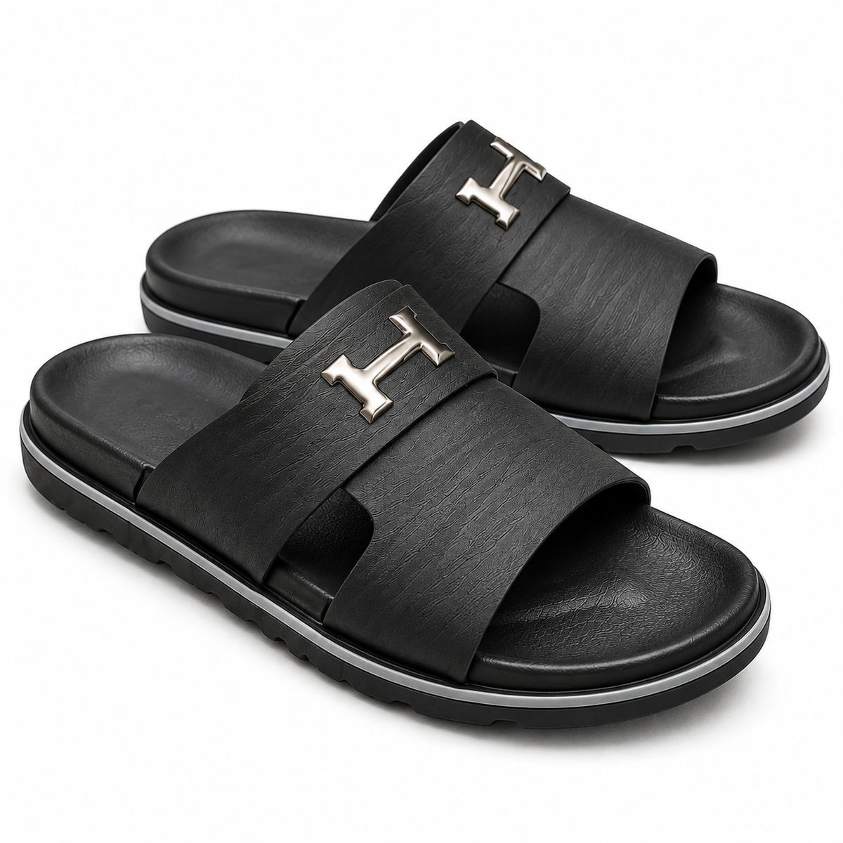 Premium H-Buckle Men’s Slides