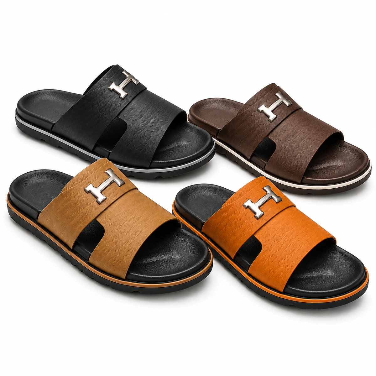 Premium H-Buckle Men’s Slides