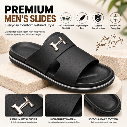 Premium H-Buckle Men’s Slides